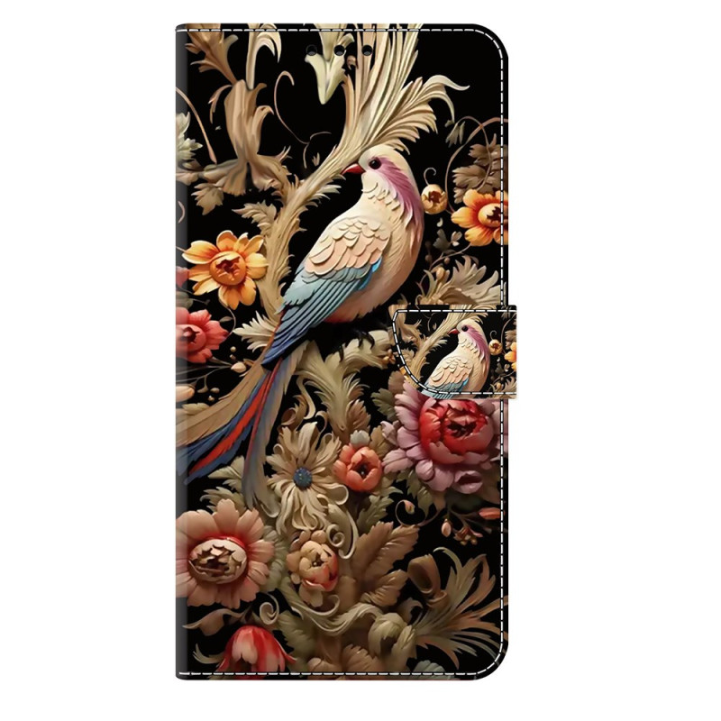 sHousse Samsung Galaxy S25 Ultra 5G Fleurs et Oiseau Vintages