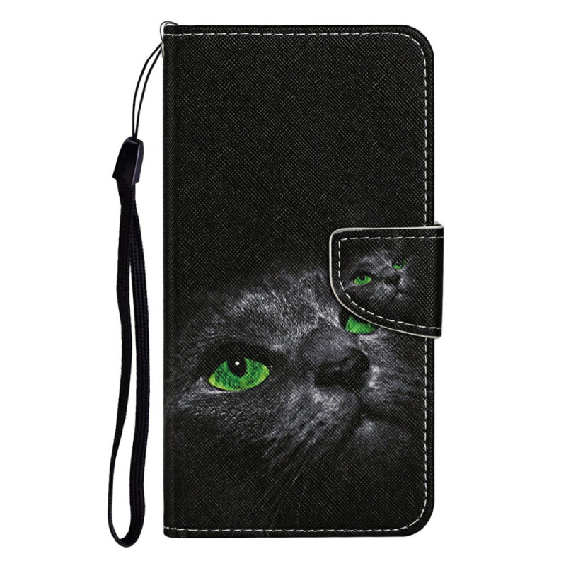 Housse Samsung Galaxy S25 Ultra 5G Chat Noir aux Yeux Verts