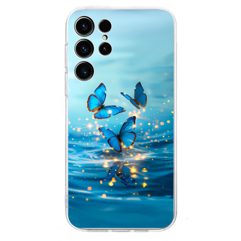 Coque Samsung Galaxy S25 Ultra 5G Papillons Bleus