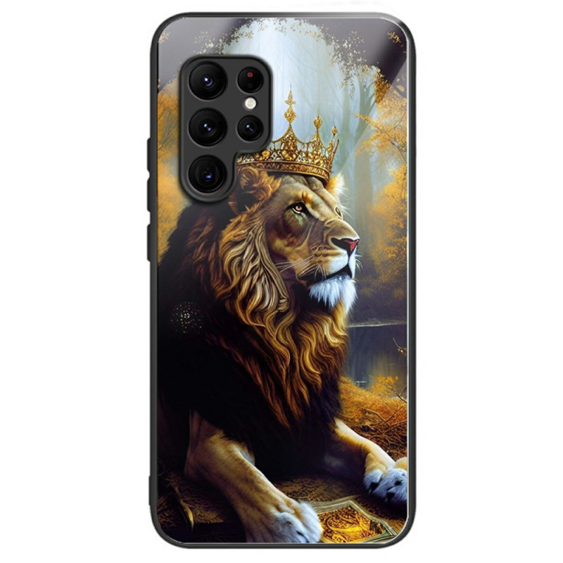 Coque Samsung Galaxy S25 Ultra 5G Verre Trempé Lion Doré