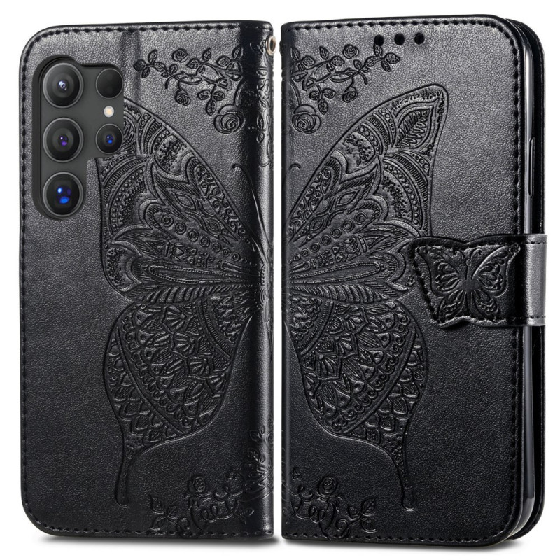 Housse Samsung Galaxy S25 Ultra 5G Papillon Baroque