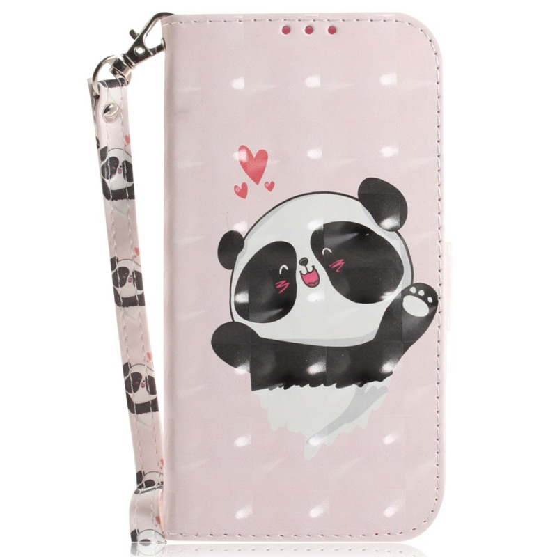 Housse Samsung Galaxy A56 5G / A36 5G Panda Love à Lanière