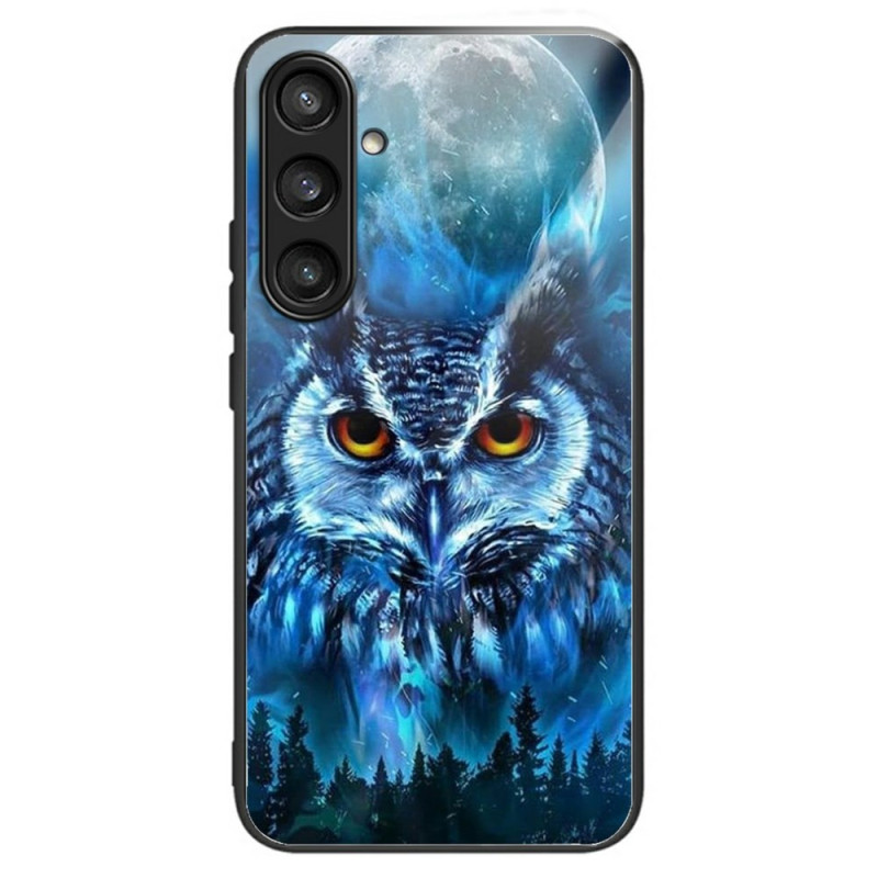 Coque Samsung Galaxy A56 5G Verre Trempé Chouette Lune