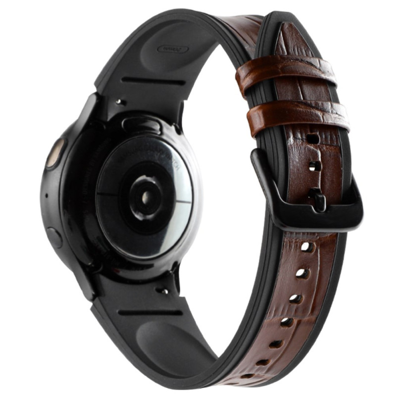 Bracelet Samsung Watch6/5/4/3 / Watch 42mm / Classic / Active / FE Gear  Cuir Véritable et Silicone