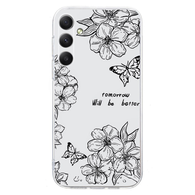 Coque Galaxy A26 5G Dessin Papillons et Fleurs