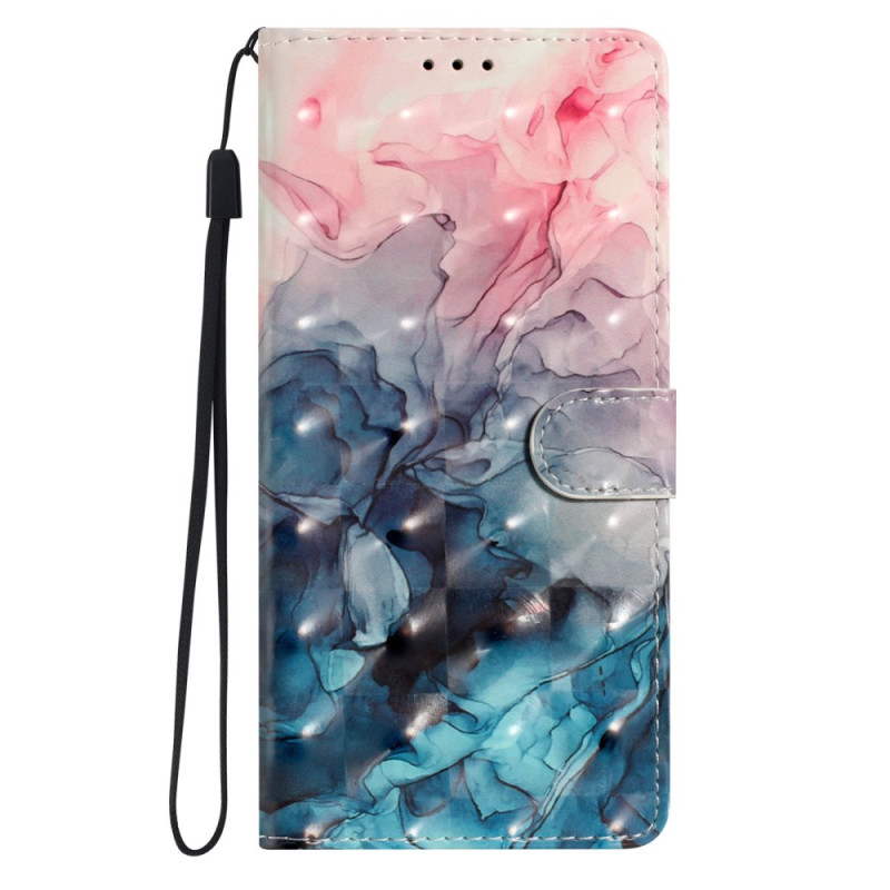 Housse Xiaomi Redmi Note 14 Pro 5G Marbre Rose et Bleu 3D