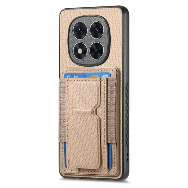 Coque Xiaomi Redmi Note 14 Pro 5G Fibre Carbone Support et Porte-cartes