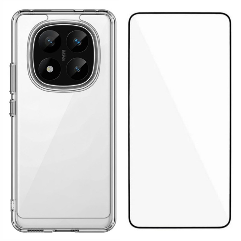 Coque Xiaomi Redmi Note 14 Pro Plus 5G Transparente avec Protection Écran en Verre trempé