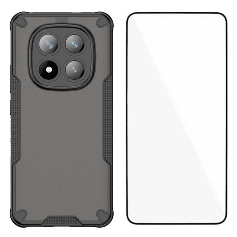 Coque Xiaomi Redmi Note 14 Pro Plus 5G Silicone Semi-Transparent avec Protecteur Écran en Verre Trempé