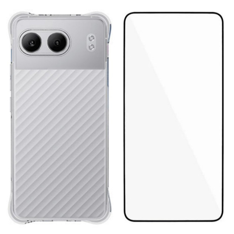 Coque OnePlus Nord 4 Transparente Renforcée avec Protection Écran en Verre Trempé