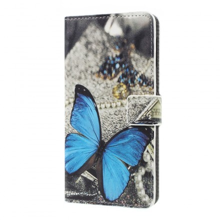 Housse Samsung Galaxy A7 Papillon Bleu