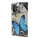 Housse Samsung Galaxy A7 Papillon Bleu