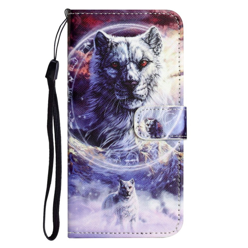 Housse Moto G15 Loup des Neiges