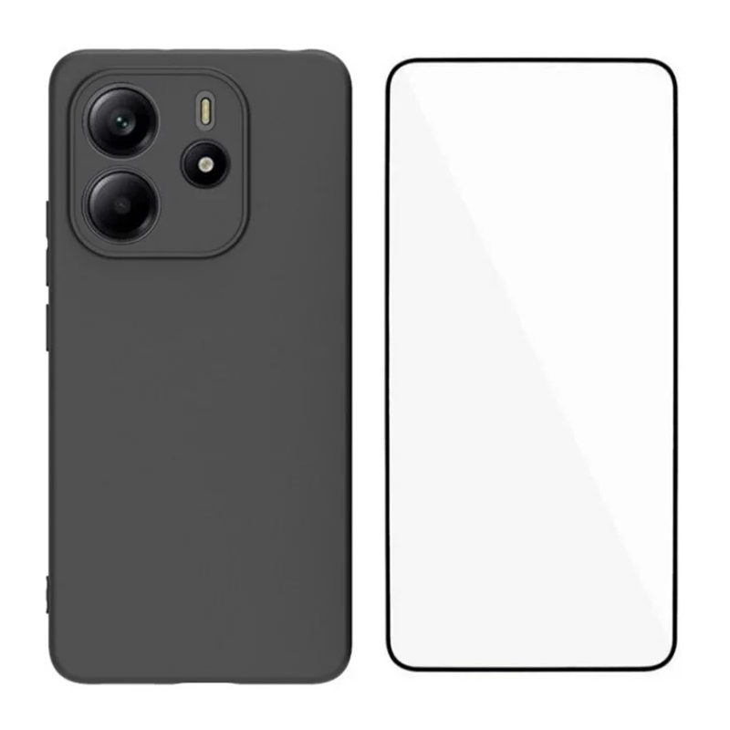 Coque Xiaomi Redmi Note 14 4G Silicone Mat avec Protecteur Écran