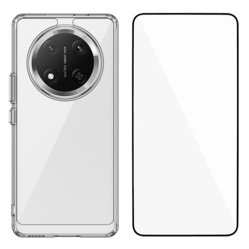 Coque Honor Magic 7 Lite 5G / X9c Transparente avec Protecteur Écran en Verre Trempé