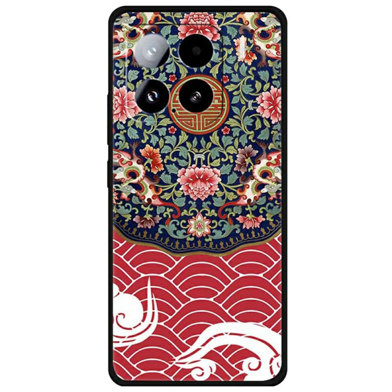 Coque Xiaomi 15 Bouquet Floral et Dragon