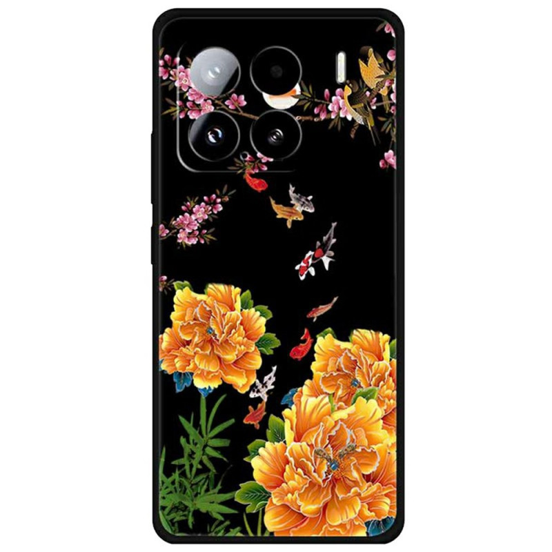 Coque Xiaomi 15 Fleurs et Poissons