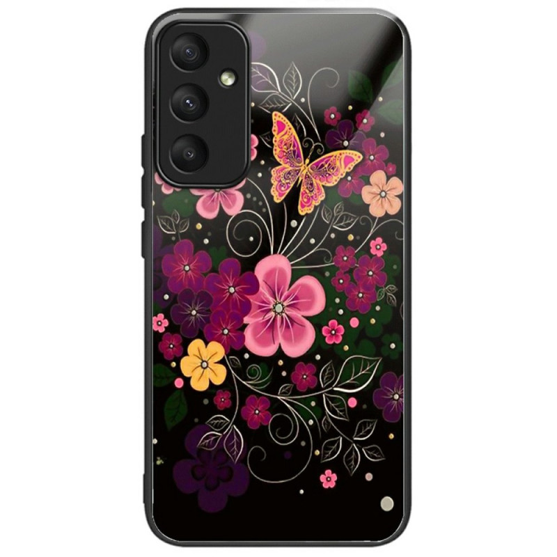 Coque Samsung Galaxy A56 5G Verre Trempé Fleurs et Papillons