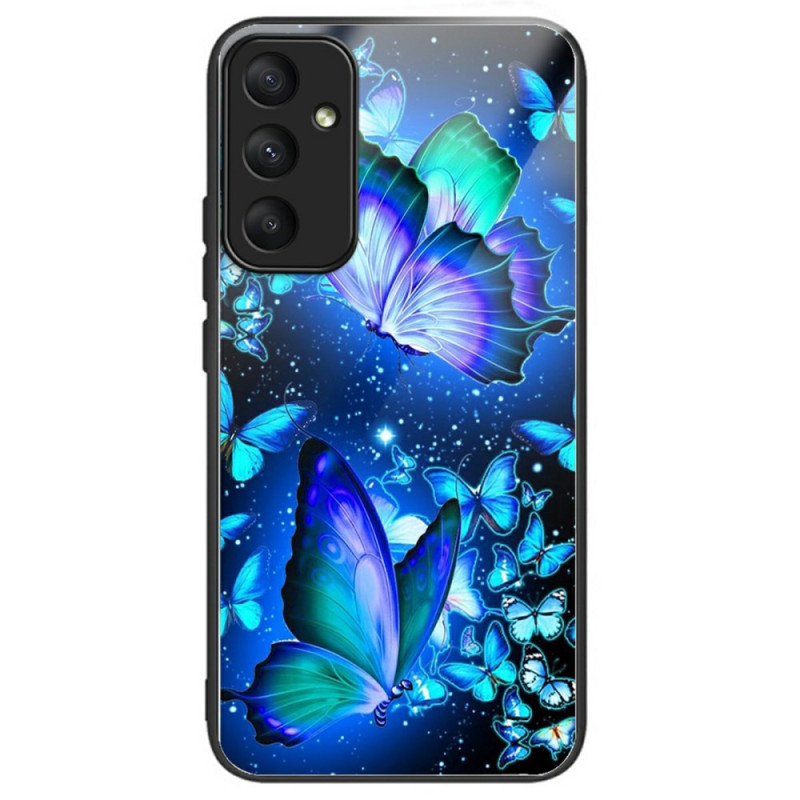 Coque Galaxy A36 5G Verre Trempé Papillons Bleus