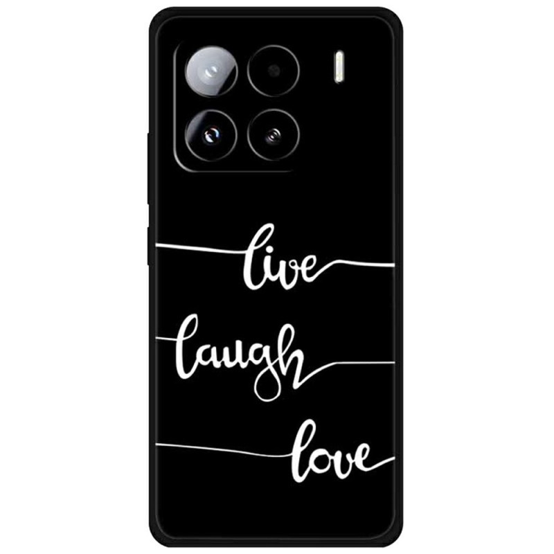 Coque TPU Motif Imprimé Antichoc pour Xiaomi 15 Pro - Vivre Rire Aimer