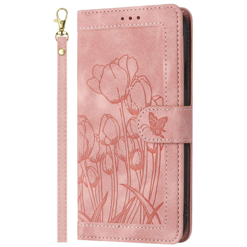 Housse Xiaomi 15 Pro 9 Porte-Cartes Motif Tulipes