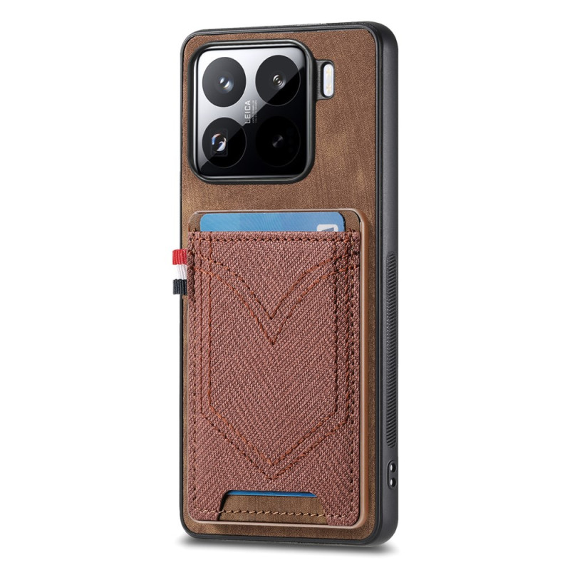 Coque Xiaomi 15 Pro Texture Rétro Porte-Cartes