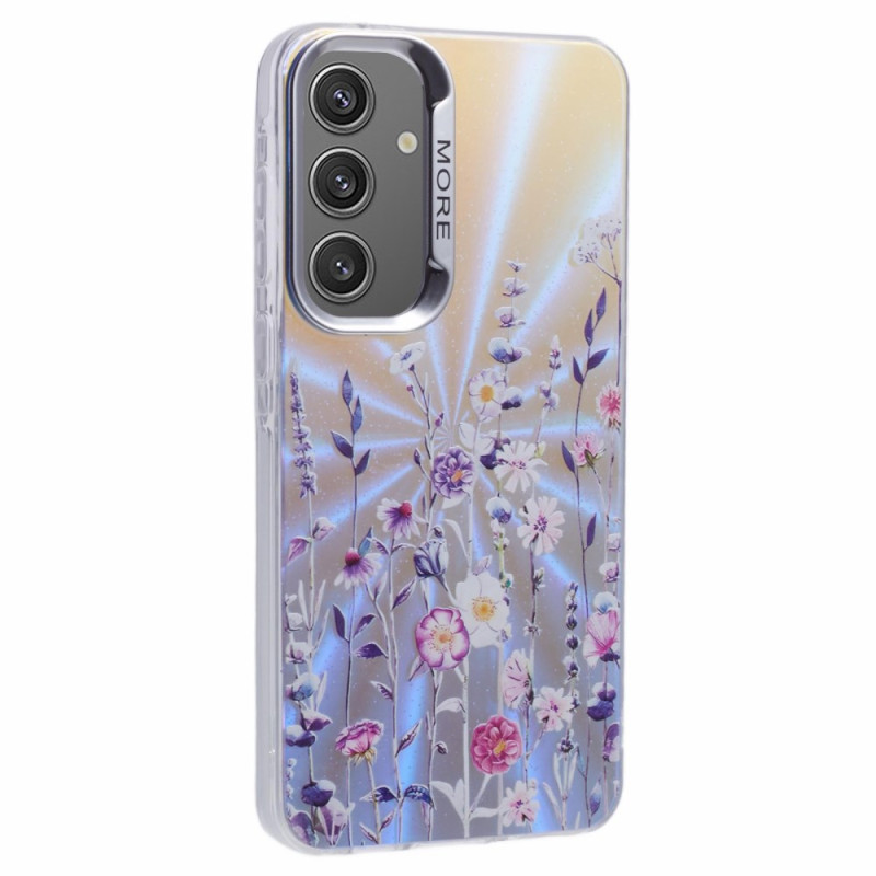 Coque Samsung Galaxy A55 5G Texture Laser Motif Floral