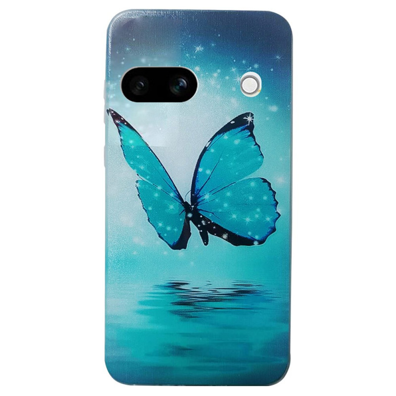 Coque Google Pixel 8A Papillon Bleu