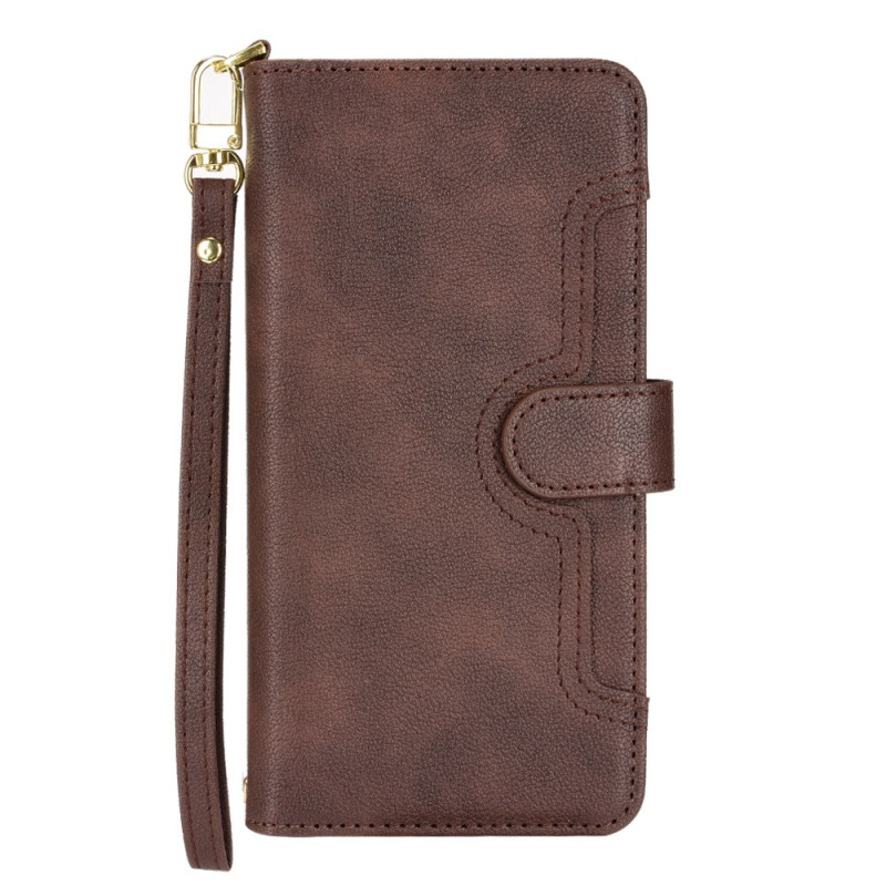 Housse iPhone 16 Pochette Zippée et Deux Sangles