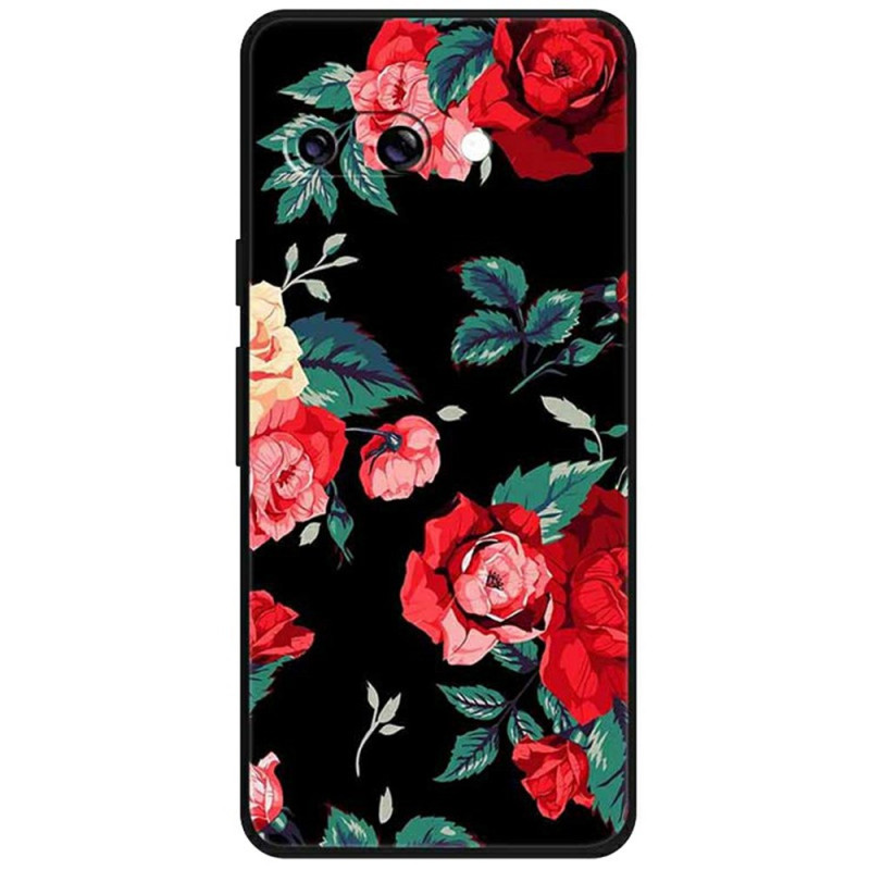 Coque Google Pixel 9A Fleurs Rouges