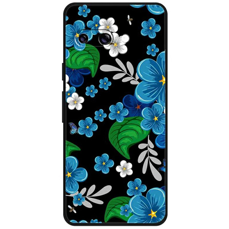 Coque Google Pixel 9A Fleurs Bleues