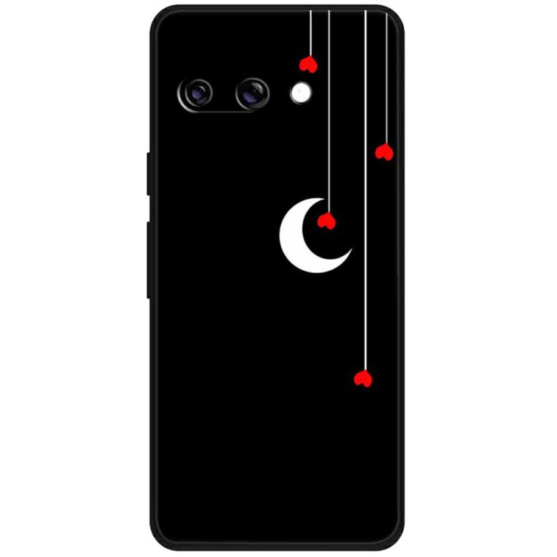 Coque Google Pixel 9A Cœurs et Lune