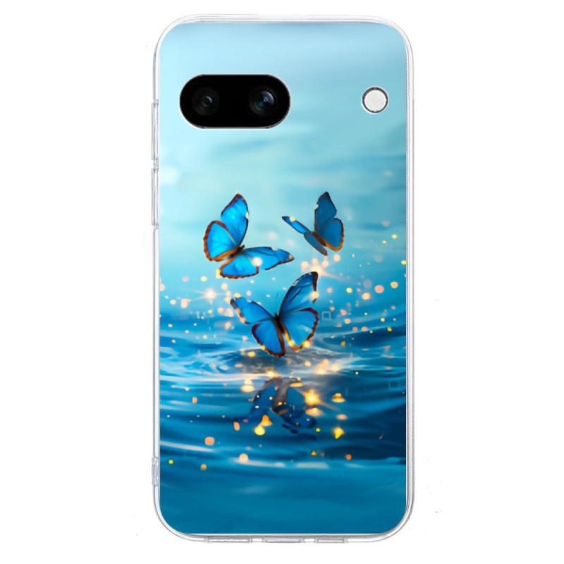 Coque Google Pixel 9A Papillon Bleu