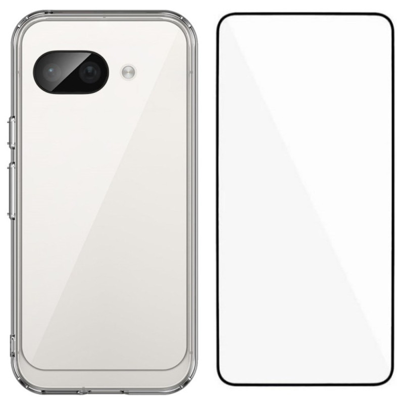 Coque Google Pixel 9A Transparente avec Protection Écran en Verre Trempé