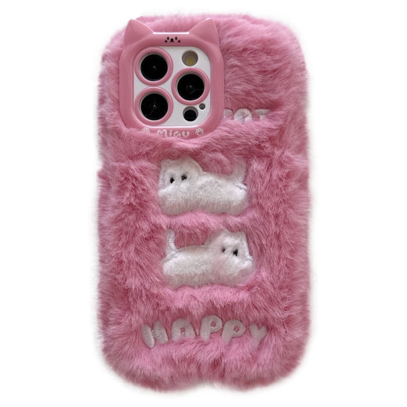 Coque iPhone 16 Pro avec Chats Brodés