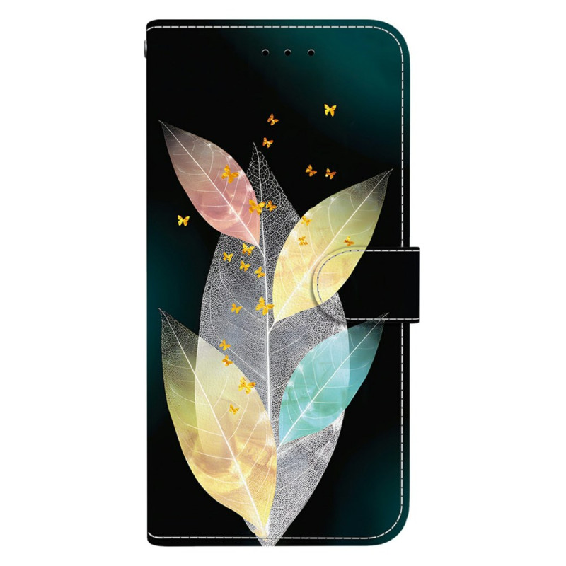 Housse Moto G85 5G Feuilles Colorées