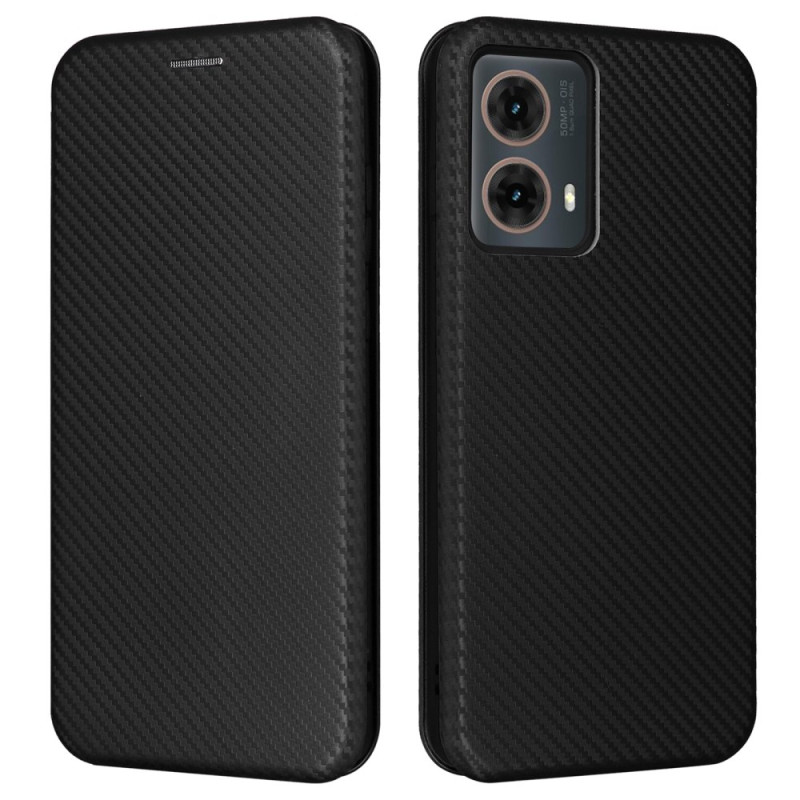 Flip Cover Moto G85 5G Fibre Carbone