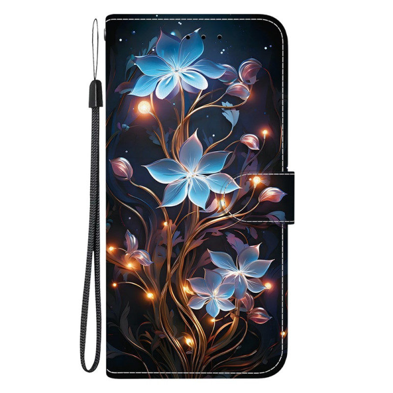 Housse Moto G55 5G Petites Fleurs et Lanternes