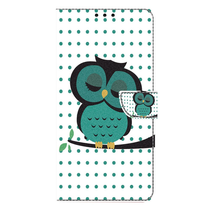 Housse Moto G55 5G Hibou Endormi