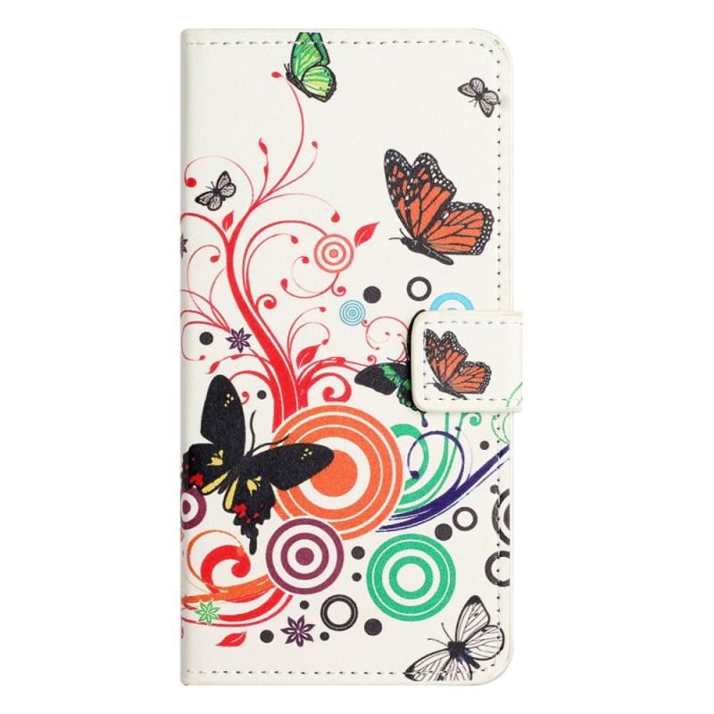 Housse iPhone 16E Papillons sur Fond Blanc