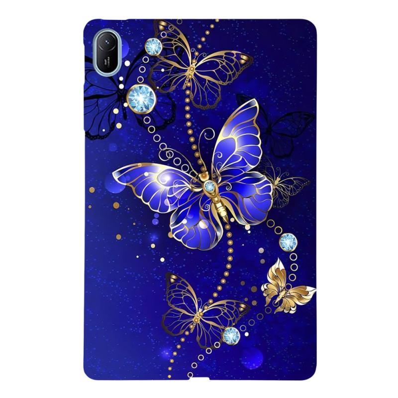 Coque Huawei MatePad SE 11 Papillons Dorés et Bleus