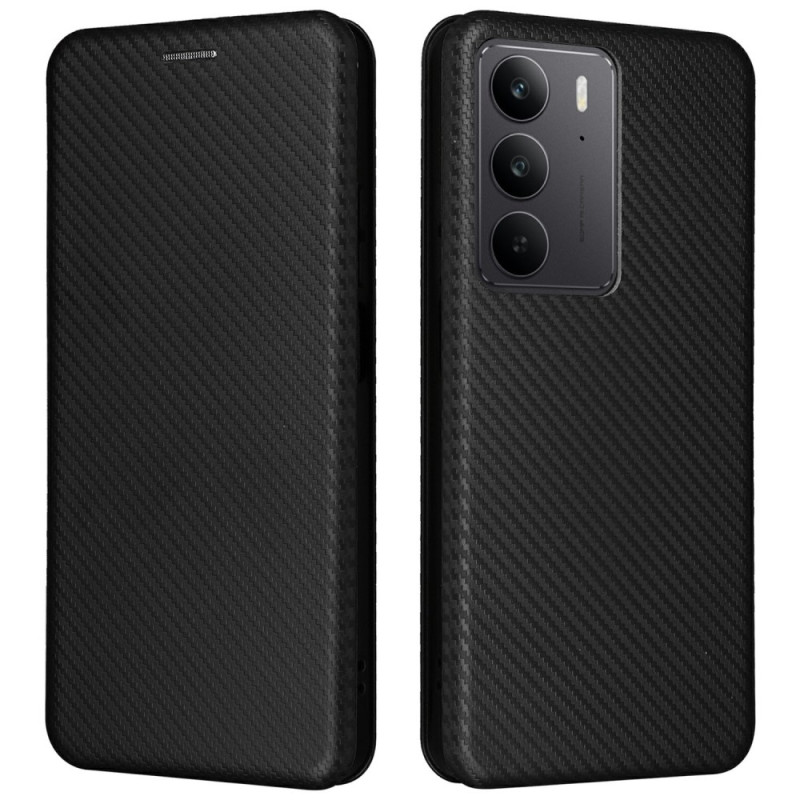 Flip Cover Realme C75 Fibre Carbone