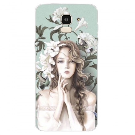 Coque Samsung Galaxy J6 La Femme à Fleurs