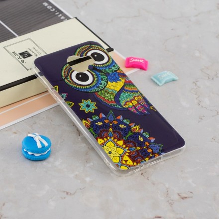 Coque Samsung Galaxy J6 Hibou Mandala Fluorescente