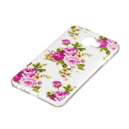 Coque Samsung Galaxy J6 Fleurs Liberty Fluorescente