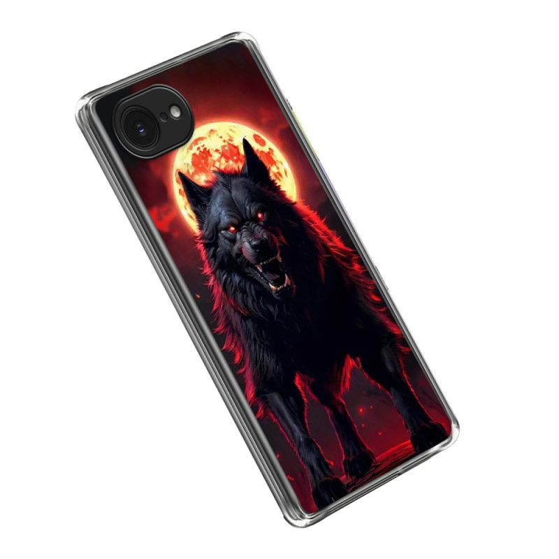 Coque  iPhone 16E Motif Loup Noir