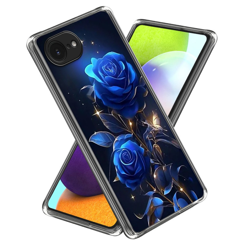 Coque iPhone 16E Roses Bleues