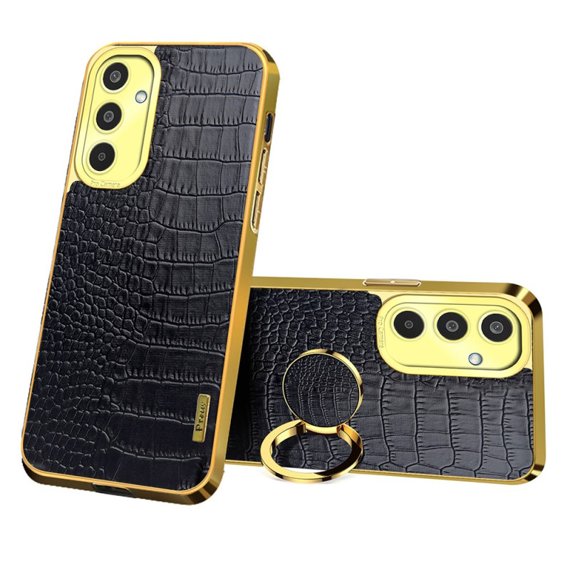 Coque Samsung Galaxy M35 5G Anneau-Support Style Crocodile