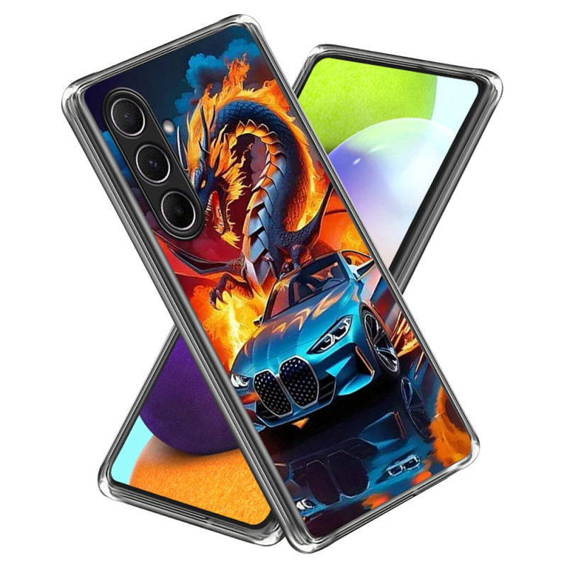 Coque Samsung Galaxy A56 5G Voiture de Sport et Dragon