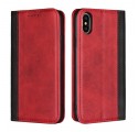 Flip Cover iPhone XS Bicolore Effet Cuir